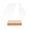 thumbnail image 1 of Blank Clear Acrylic Table Sign Reception Stand Wedding Display Plaque Holder DIY, 1 of 11