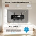 thumbnail image 2 of MountFTV Full Motion TV Mount for 42-97" TVs, Max 800x400mm, Holds up to 165 lbs, Fits 16″/18″/24″ Wood Studs, TV Wall Mount Bracket with Dual Articulating Arms, Swivel, Tilt Extension, 2 of 8