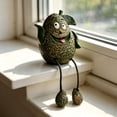 thumbnail image 6 of ZhangC Fruit Resin Shelf Sitter Figurines with Flexible Dangling Legs, Whimsical Hanging Edge Statues, Cute Fruit Character Desktop Ornaments for Bookshelf Windowsill Tabletop Indoor Home, 6 of 8