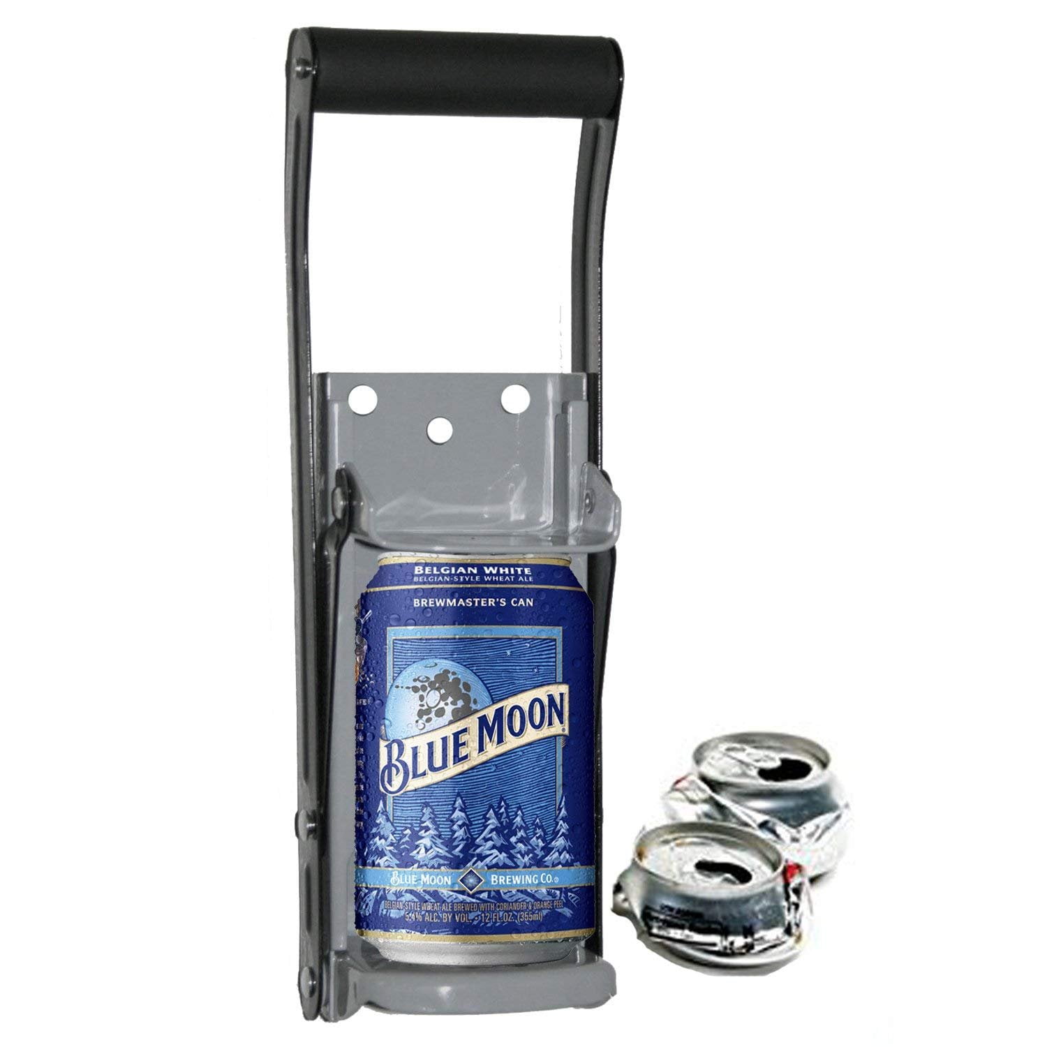 Eco-Friendly VOLCANOES CLUB 16 oz Can Crusher Heavy-Duty Mental Wall Mounted Aluminum Can Smasher Soda Beer Cans and Bottles Compactor for Recycling 