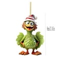 thumbnail image 3 of Christmas Chicken Ornaments, Hilarious Novelty Holiday Tree Decor with Comical Expressions, Acrylic Hanging Pendants for Gifts, Parties,Home Decor Christmas Decorations for Tree,Car Pendant (A), 3 of 8