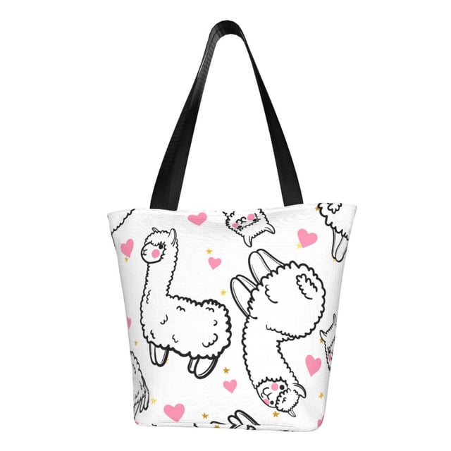 Disketp Alpacas and Hearts Bolsa de Hombro Casual para Mujer, Bolso Cruzado para Compras, Viajes y Uso Diario