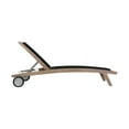 thumbnail image 5 of Chateau Outdoor Patio Adjustable Chaise Lounge Chair in Eucalyptus Wood and Charcoal Rope, 5 of 9