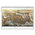 thumbnail image 1 of Universal Map 16481 Boston 1873 Historical Print Mounted Wall Carte - Cadre Argenté, 1 of 1