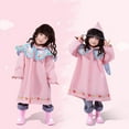 thumbnail image 2 of Toddler Rain Jacket Kids Toddler Princess Print Waterproof Reflective Raincoat with Hood Lightweight Rain Poncho Rain Jacket Girls Light Pink 1 Years-2 Years, 2 of 7