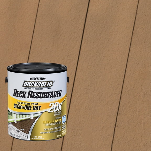 Adobe, Rust-Oleum RockSolid 20X Exterior Wood Deck Resurfacer-319176T, Gallon