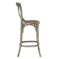 thumbnail image 3 of Counter Stool Chair, Grey Gray, Wood, Bar Pub Cafe Bistro Dining Kitchen Hospitality Restaurant, Modern Contemporary HB33939, 3 of 11