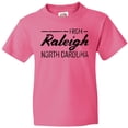 thumbnail image 3 of Inktastic From Raleigh North Carolina in Black Distressed Text Youth T-Shirt, 3 of 5