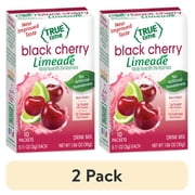 (2 pack) True Lime Black Cherry Limeade Drink Mix Powder, No Artificial Sweeteners, 1.06 oz., 10 Count Box