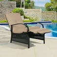 thumbnail image 3 of Ulax Furniture 2-Person Conversation Set Seating Group with Recliner Chairs and Metal End Table (Beige), 3 of 8