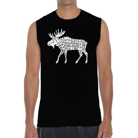 Men's Word Art Sleeveless T-shirt - Moose