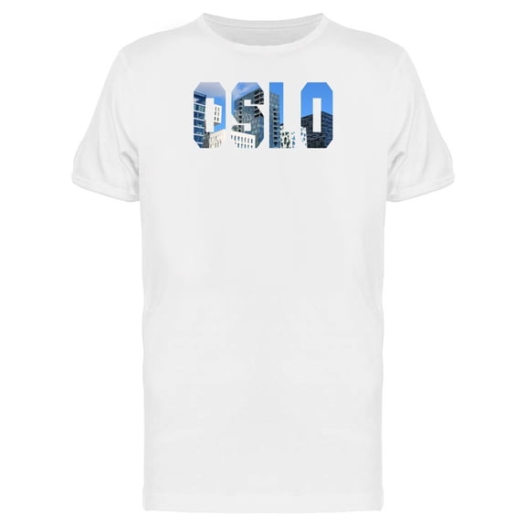 Oslo City Name With Photo Tee Men's -Image by Shutterstock