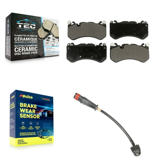 TEC Front Ceramic Disc Brake Pads and Wear Sensors Kit for Car Mercedes-Benz C63 AMG S63 G63 E63 S ML63 SL63 SLS CLS63 GL63 SL55 GLS63 G65 SL65 Maybach S600 S650 SL600 GLC63 GLE63 KTW-100083
