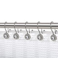 thumbnail image 1 of Utopia Alley HK21BN Cristal Conception Résistant à la Rouille Double Douche Rideau Crochets Anneau pour Salle de Bains & 44; Nickel Brossé - Lot de 12, 1 of 1