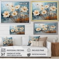 thumbnail image 4 of Designart "Gray And White Daffodils In Bold Colors" Daffodils Floater Framed Wall Art Prints, 4 of 5