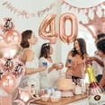 thumbnail image 5 of AYUQI 40th Birthday Decorations for Women, Rose Gold Happy Birthday Party Supplies with Birthday Bunting Banner, Rose Gold Confetti Latex Balloons, Number 40 Crown Wine Bottle Foil Balloons, 5 of 7
