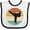 White and Black, variant on Inktastic Karate Martial Arts Silhouette Boys or Girls Baby Bib