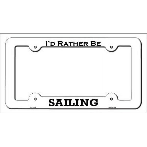 Smart Blonde  6 x 12 in. Sailing Novelty Metal License Plate Frame LPF-123