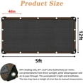 thumbnail image 2 of Shade Cloth for Plants Greenhouse, 80-90% Sunblock Shade Sails for Outdoor Garden Pergola Patio Lawn, Sun Protection Screens for Kennel Chicken Coop Easier to Hang Neting Cover, 5x12 FT, 2 of 9