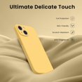 thumbnail image 3 of for iPhone 14 Case, with 2 x Screen Protector Liquid Silicone Case Gel Rubber Cover [Full Body] Shockproof Protective Phone Case for iPhone 14 6.1 inch-Sunglow, 3 of 13