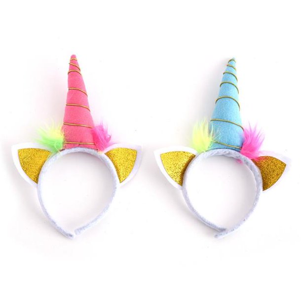 DDI DDI 2340316 Unicorn Horn & Ears Headbands Blue/Pink Case of 36