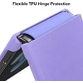 thumbnail image 5 of for Samsung Galaxy Z Flip 4 Case (2022) with Hinge Protection, Sandstone Texture, Hard PC + Soft TPU Hybrid Protective Case for Galaxy Z Flip4 5G - Purple, 5 of 14