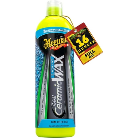 Hybrid Ceramic Liquid Wax, Shield Your Paint with a Residue-Free Liquid Car Wax with Advanced SiO2 Hybrid Technology and Long-Lasting Water-Beading Protection, 16 Oz Bottle