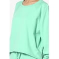 thumbnail image 5 of TheMogan Women's PLUS Cotton Terry Long Sleeve Oversized Top & Drawstring Shorts SET, 5 of 7