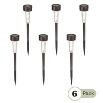 Pure Garden Solar Lights Outdoor Waterproof Garden Lights 6-Pack, Bronze