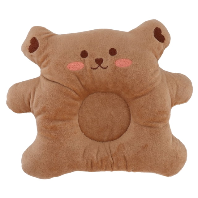 Almohada moldeadora de cabeza para bebés, suave y transpirable, para prevenir el síndrome de cabeza plana, almohada para recién nacidos de 0 a 1 año, color oso café