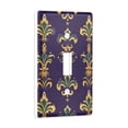 thumbnail image 2 of Yayeee Toggle Light Switch Wall Plate 1-Gang 4.5"x2.7" Home Decorative Outlet Cover, Purple Flowers Pattern, 2 of 7