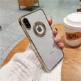 thumbnail image 4 of for iPhone XR XS Max Case Logo View,with Camera Lens Protector, for Women Men, Soft Slim Phone Cases for iPhone X XS/Max XR Clear Ultrathin Back Cover (gold,iphoneXR), 4 of 7