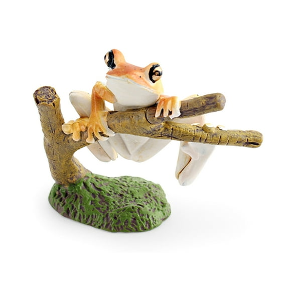BAELLERT Tree Frog Figurine Realistic Toad Statue Sculpture Ornament Decoration Kids Educational Simulation Wild Animal Model Toy Toddlers Boys Girls Gift