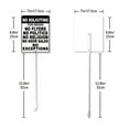 thumbnail image 2 of No Soliciting Flyers Politics Religion Door Sales No Exceptions Sign With Metal Stake, 7" x 21.6" Aluminum Yard Sign for Street, Garden Lawn Neighborhoods, 2 of 5