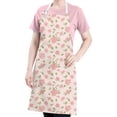 thumbnail image 5 of Pioneer Flower Floral Print Pattern Apron for Women and Men, Cotton Linen Waterproof with Pockets, Adjustable, 33x27 Inch for Kitchen, Gardening, BBQ, Salon, 5 of 6