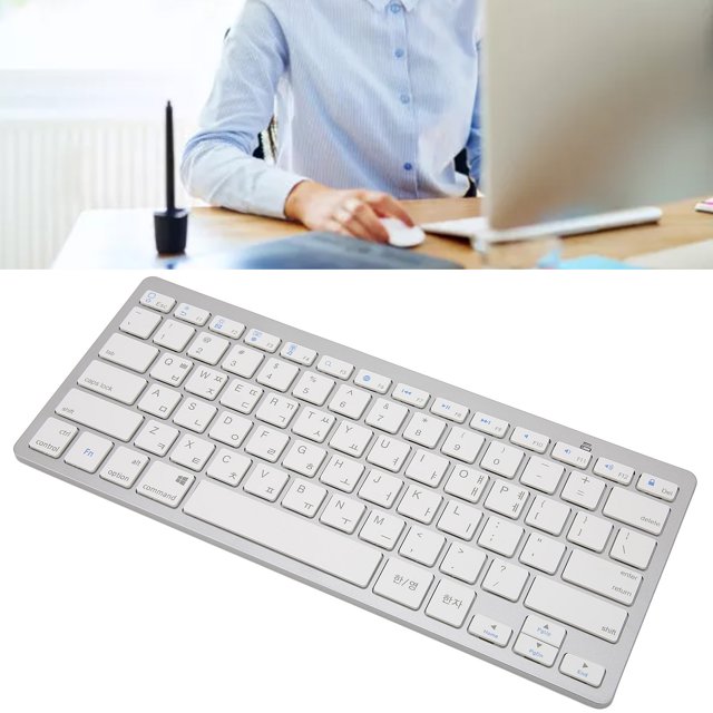 Ultra Thin Portable White Cordless Keyboard With Easy Operation And Small, Lightweight For , For IOS, For