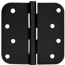 8 Inch Radius Corner - Cosmas Flat Black Door Hinge 4