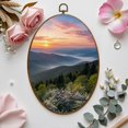 thumbnail image 7 of Canvas Wall Art Scenic Blue Ridge Parkway Appalachians Smoky Mountains Spring Modern Oval Framed Canvas Prints Vintage Wall Hanging Decor for Home Decorations 8.6"x11.4", 7 of 7