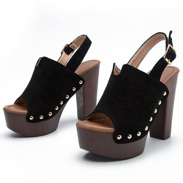 Nuevas sandalias de mujer cómodas de suela gruesa de tacón alto de boca de pescado Wmkox8yii hfjk3647
