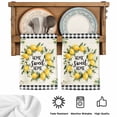 thumbnail image 5 of Summer Lemon Kitchen Towels Set of 1, Yellow Botanical Checkered Farmhouse Buffalo Absorbent Dish Towels for Kitchen, Microfiber Hand Towel, Quick Drying Tea Towel for Cleaning Decorative Dishcloths, 5 of 7