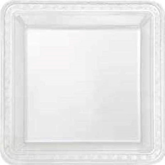 Clear Square Plastic Dessert Plates 7", 12 Ct.