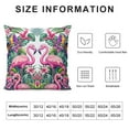 thumbnail image 6 of GOSMITH Soft and Durable Flamingo and Tropical Garden 2-Piece Short Plush Pillowcase Set White, 6 of 6