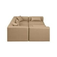 thumbnail image 6 of Meridian Furniture Cube Tan Vegan Leather 6-Pc. U-Shaped Modular Sectional, 6 of 8