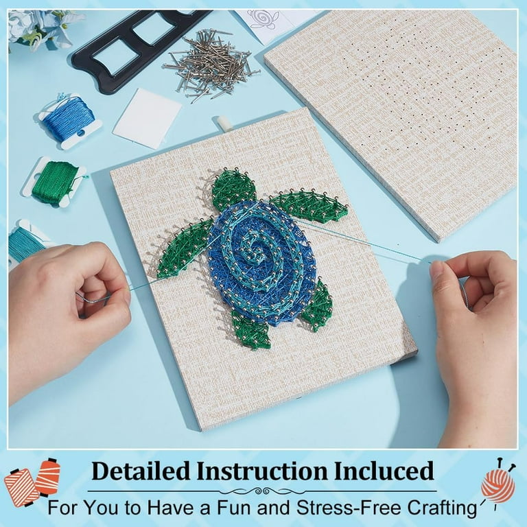 Klever Kits 3D String Art Kit für Kinder, Bastelsets für Kinder ab 8 9