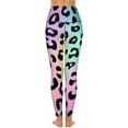 thumbnail image 3 of Leopard Print Pattern Rainbow Colors Leggings Jogger Pants Women's Tights Womens Leggings, 3 of 6
