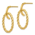 thumbnail image 5 of Auriga Fine Jewelry 14K Yellow Gold Twisted Dangle Earrings for Women, 5 of 6
