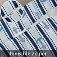 thumbnail image 5 of Navy Blue Anchor Nautical Throw Pillow Covers, Soft Pillowcases with Invisible Zipper, Blue Coastal Ocean Decorative Square Pillow Cushion Covers for Living Room Couch Sofa Bed 16x16 Inches, 5 of 8