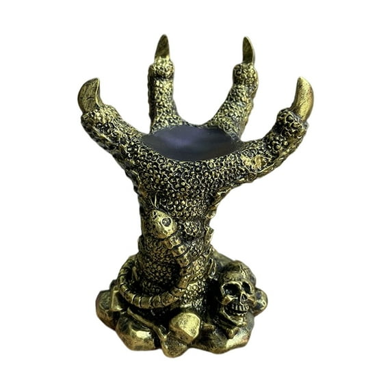 Yoone Resin Ornament Glass Ball Base Solid Model Desktop Decor Simulation Dragon Claw Handicraft Statue Home Decoration