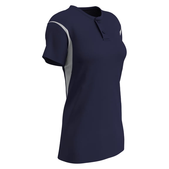 Legacy 2-Button Softball Jersey - NAVY,WHITE - L
