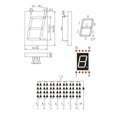thumbnail image 6 of Uxcell Common Cathode 7 Segment 10 Pin 1 Bit 7.2V 4" Digit Height LED Display Digital Tube Red, 6 of 6